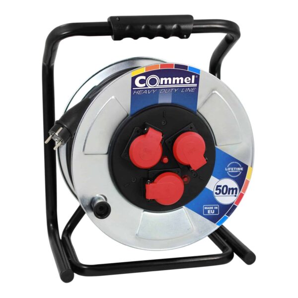 Commel Kabelska motalica na metalnom bubnju 280 mm, monofazna, 16 A 250 V ~ 3500 W IP44