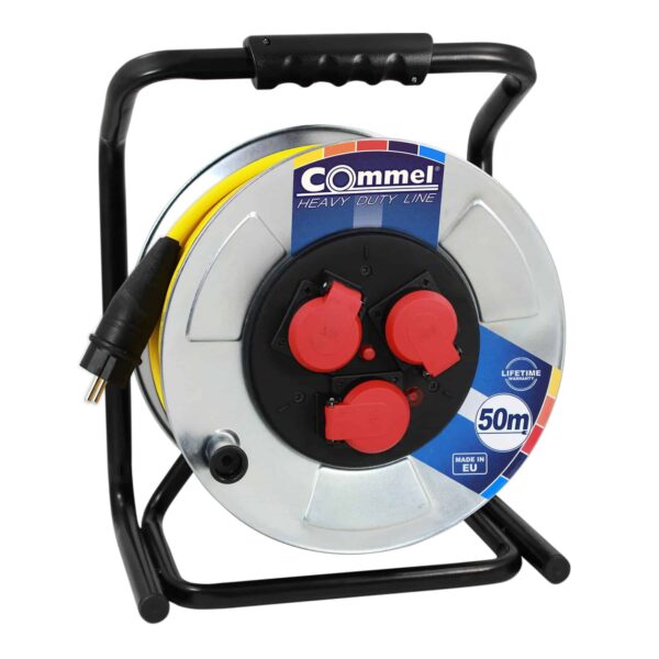 Commel Kabelska motalica na metalnom bubnju 280 mm, monofazna, 16 A 250 V ~ 3500 W IP44