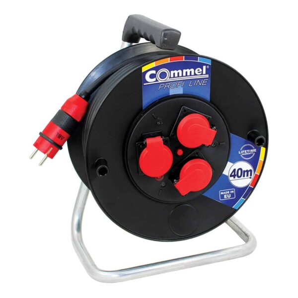Commel Kabelska motalica na PVC bubnju 280 mm, monofazna, 16 A 250 V ~ 3500 W IP44