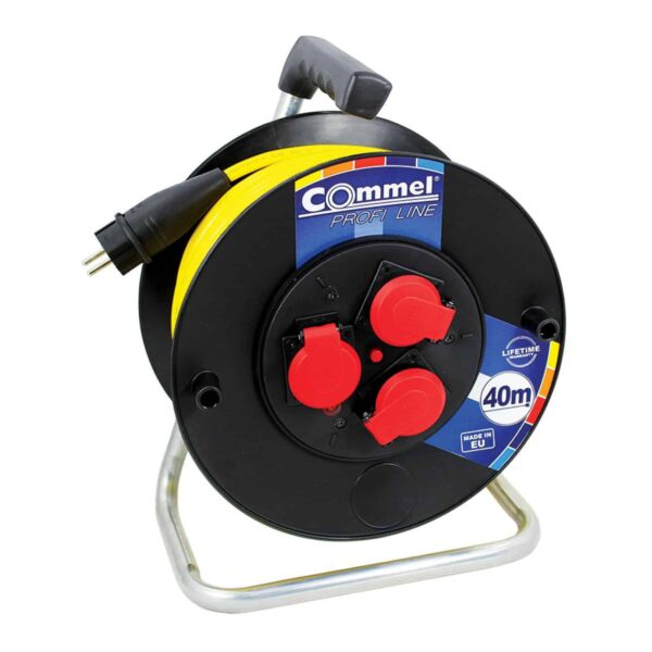 Commel Kabelska motalica na PVC bubnju 280 mm, monofazna, 16 A 250 V ~ 3500 W IP44