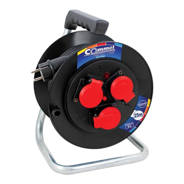 Commel Kabelska motalica na PVC bubnju 280 mm, monofazna, 16 A 250 V ~ 3500 W IP44