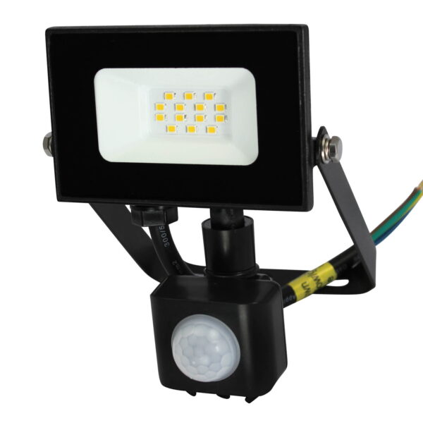 Commel LED reflektor 10 W s detektorom pokreta, 4000 K (neutralnoo bijela boja svjetla), 800 lm, IP44, 30 000 h, crni