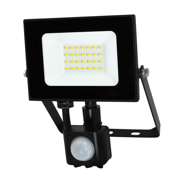 Commel LED reflektor 20 W s detektorom pokreta, 4000 K (neutralnoo bijela boja svjetla), 1600 lm, IP44, 30 000 h, crni