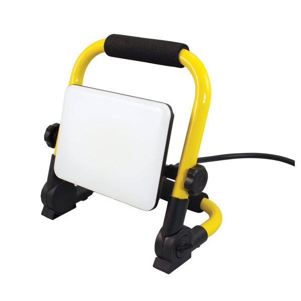 Commel LED reflektor na stalku, 30 W, 6500 K (hladno bijela boja svjetla), IP44, 
1 x 3200 lm, 25 000 h, crni / žuti stativ