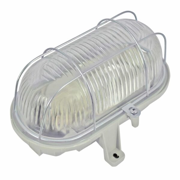 Commel Brodska svjetiljka s grlom E27 i metalnom zaštitnom mrežom 230 V ~ 50Hz, max. 100 W, siva, IP44