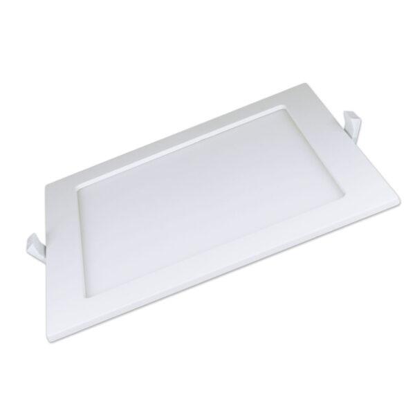 Commel LED panel 18 W, kvadratni, ugradna montaža, 4000 K (neutralno bijela boja svjetla), 1300 lm, Ra> 80, 20.000 h, promjer svjetiljke: 220 mm, promjer otvora za montažu: 200-210 mm, materijal: PC, 165-265 V~ 50-60 Hz