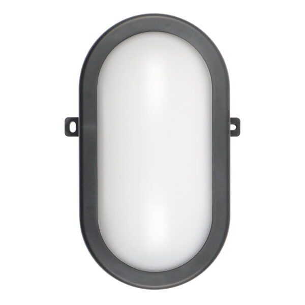 Commel LED svjetiljka 12W, ovalna, 780 lm, 4000 K (neutralno bijela boja svjetla), RA>80, 30 000 h, IP54, 220-240 V~ 50 Hz, crna